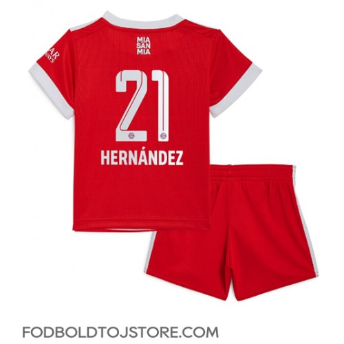 Bayern Munich Lucas Hernandez #21 Hjemmebanesæt Børn 2022-23 Kortærmet (+ Korte bukser)